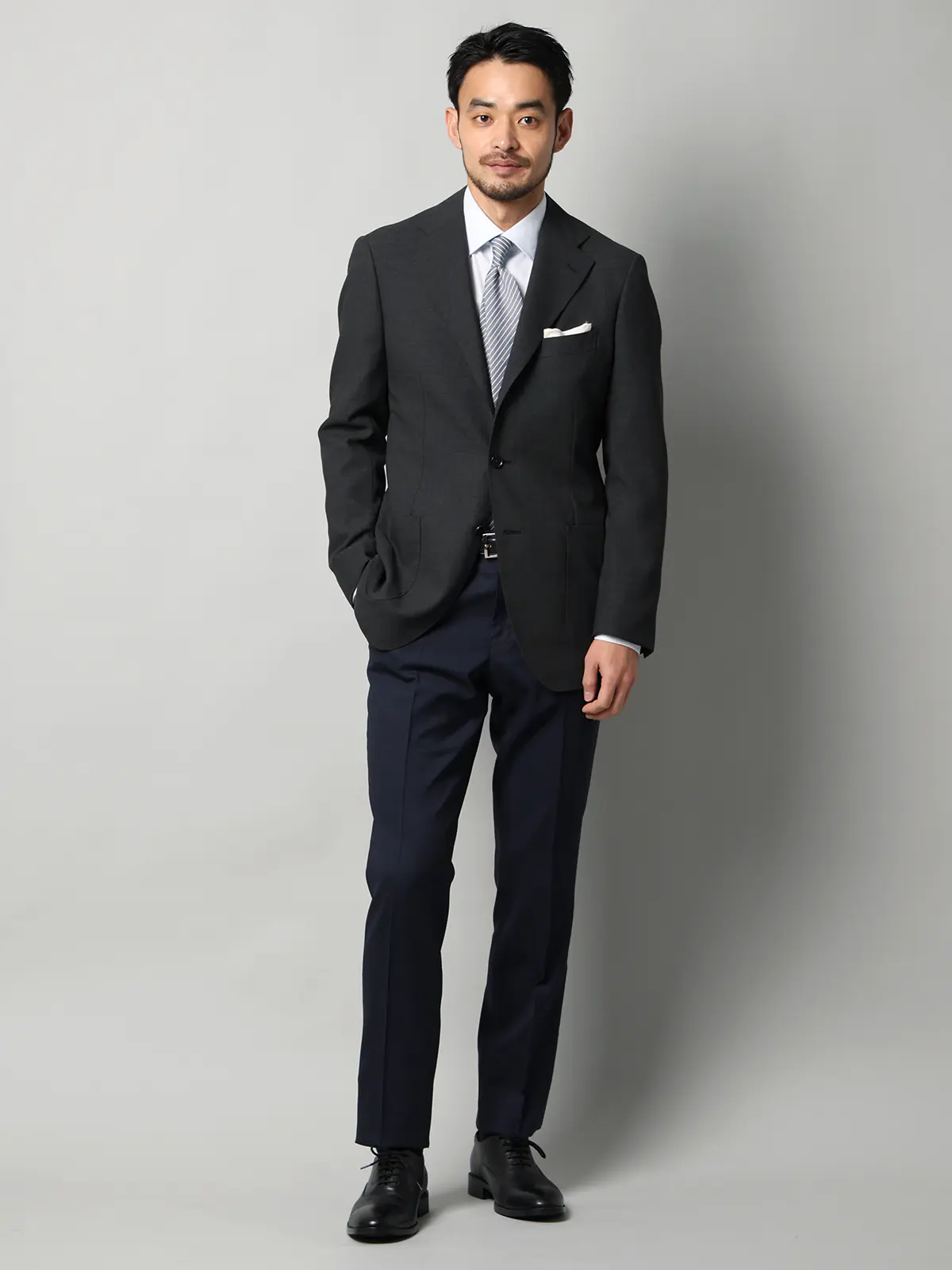 テーパードパンツ／CANONICO／SUPERSONIC／トロピカルウール／無地／IN05 ネイビー SS