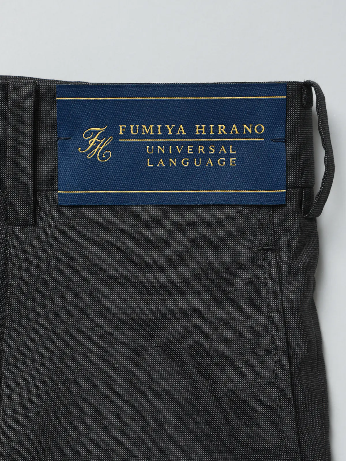 FUMIYA HIRANO/タックテーパードパンツ/SUPER100'sウール/織柄/FHP12 グレー M