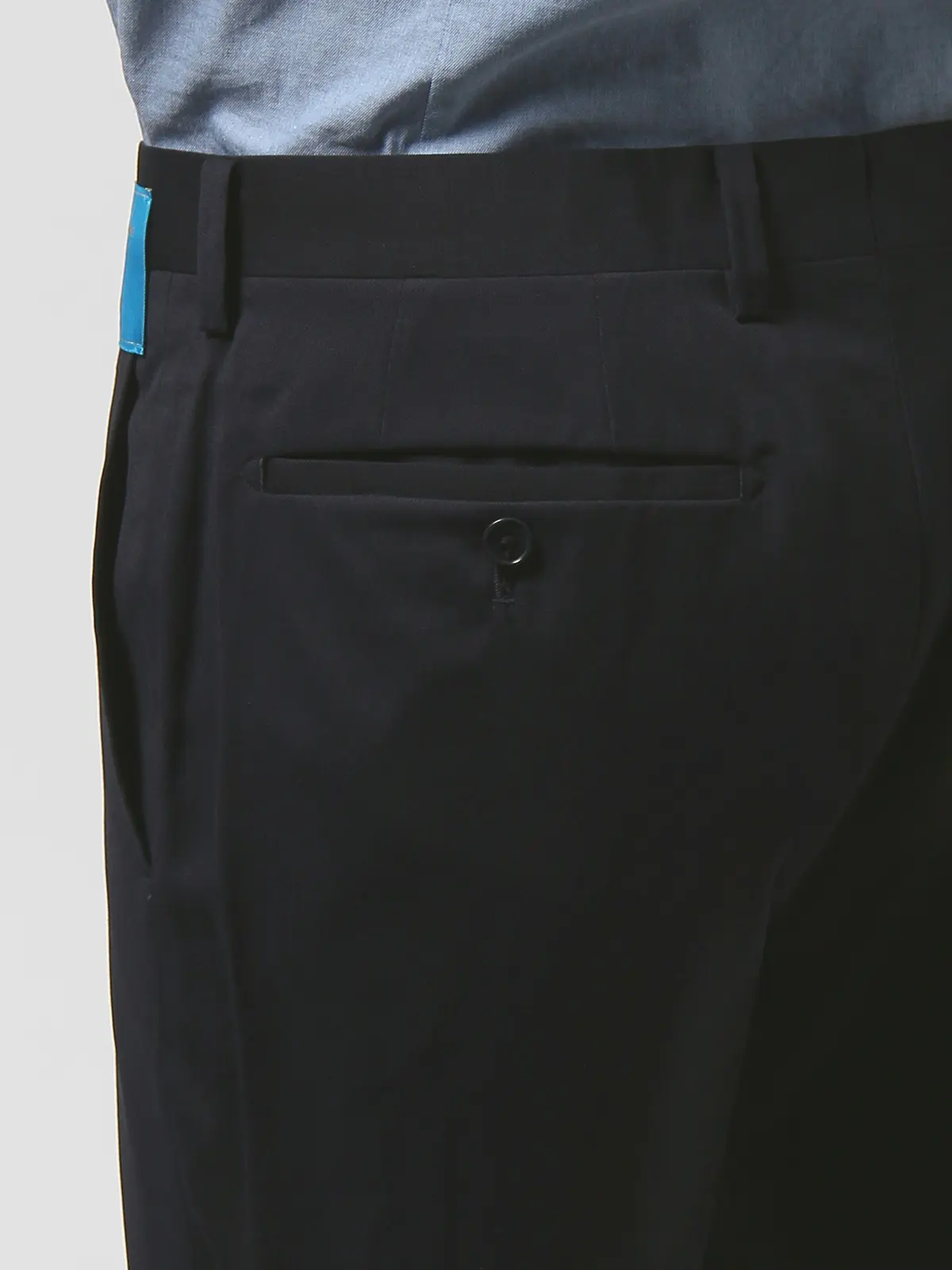 【訳アリ商品】テーパードパンツ/CANONICO/ストレッチ /ウールトロピカル/無地/IN05 ネイビー 3L