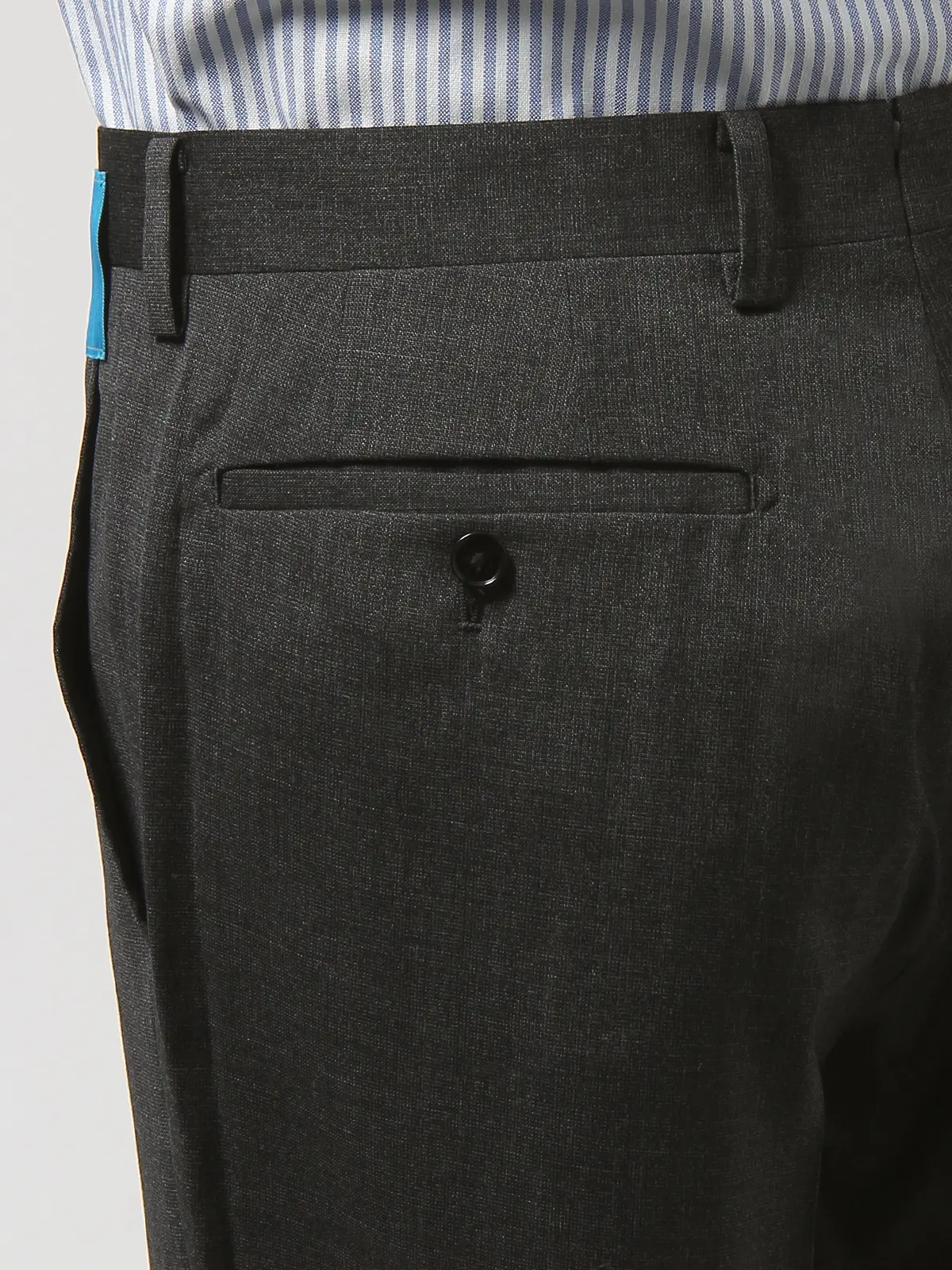 【訳アリ商品】テーパードパンツ/CANONICO/ストレッチ /ウールトロピカル/無地/IN05 チャコール 4L
