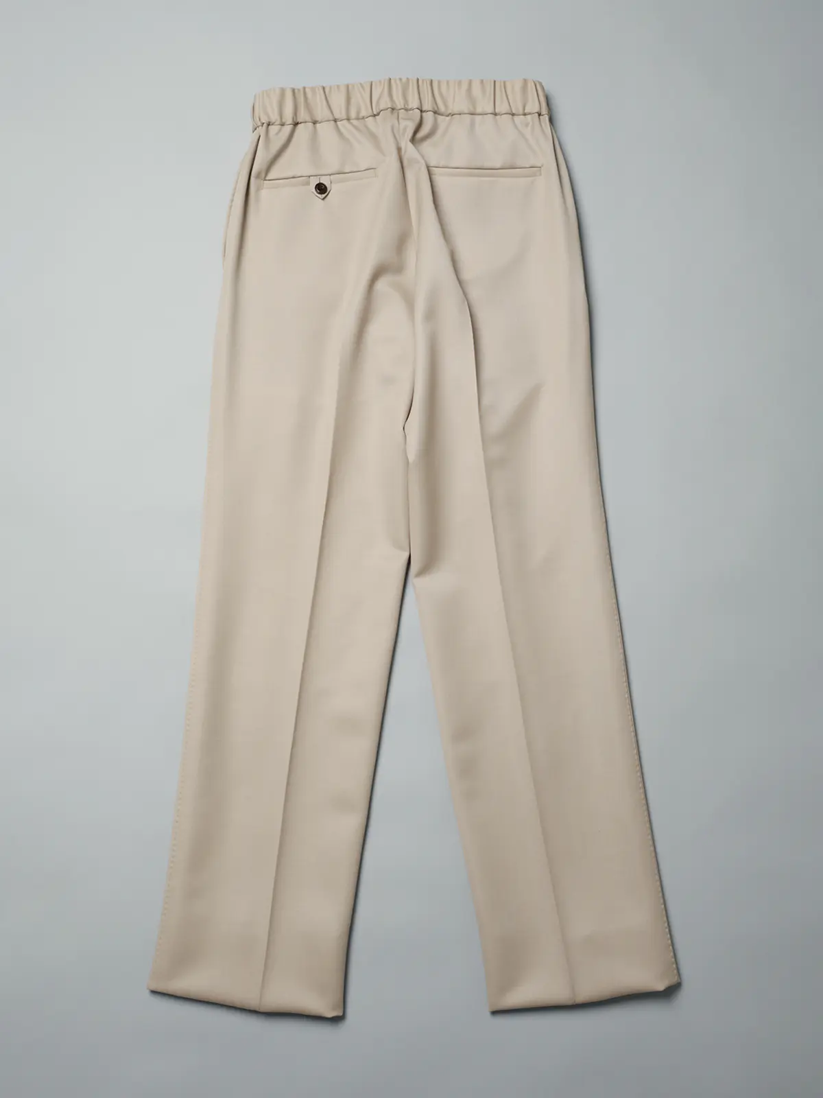 GOOVI／ツータックストレートパンツ／ウールモヘアギャバジン／無地 ベージュ 1