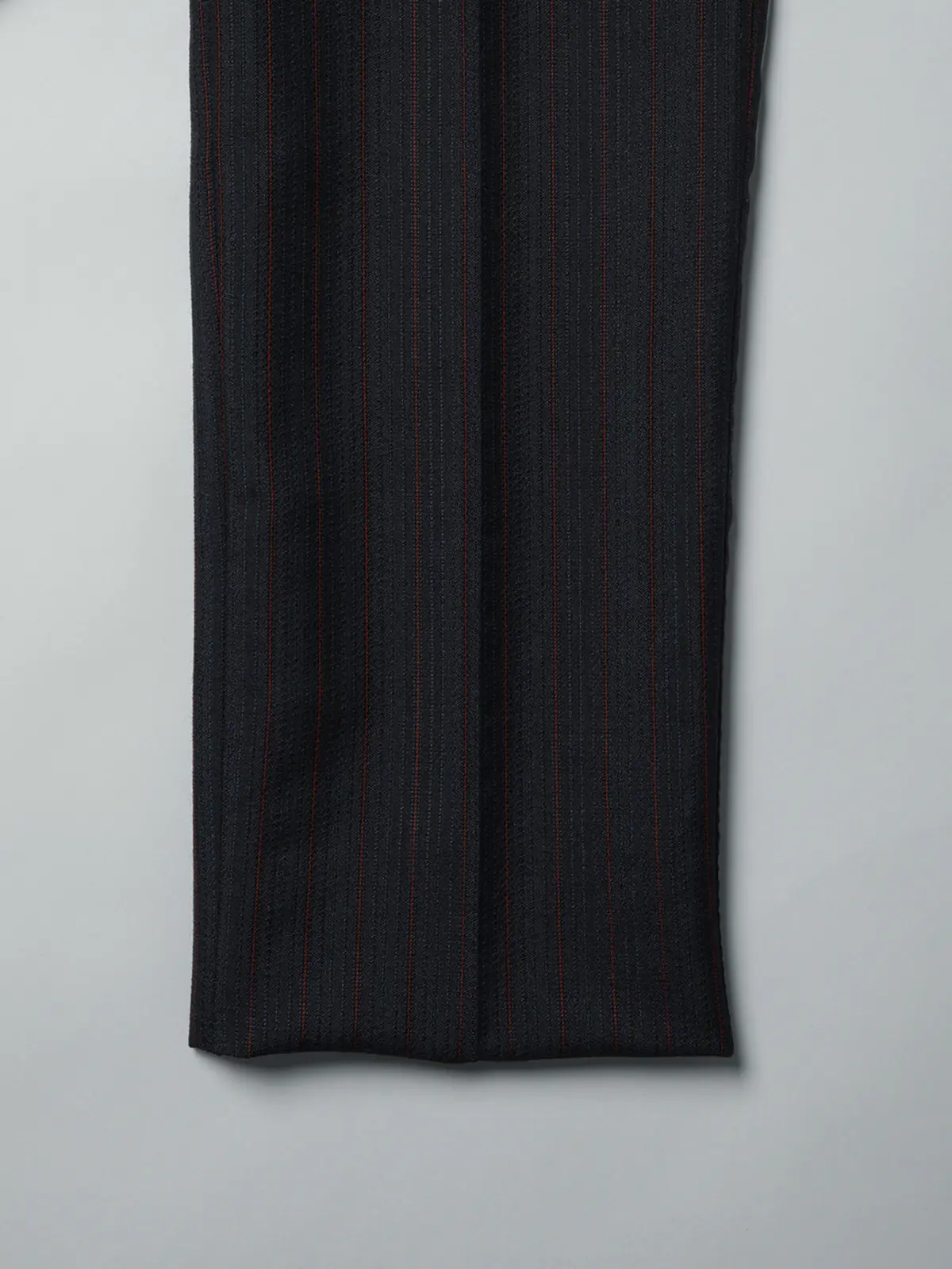 GOOVI/ツータックストレートパンツ/ウールモヘア/カラーストライプ ネイビー 1