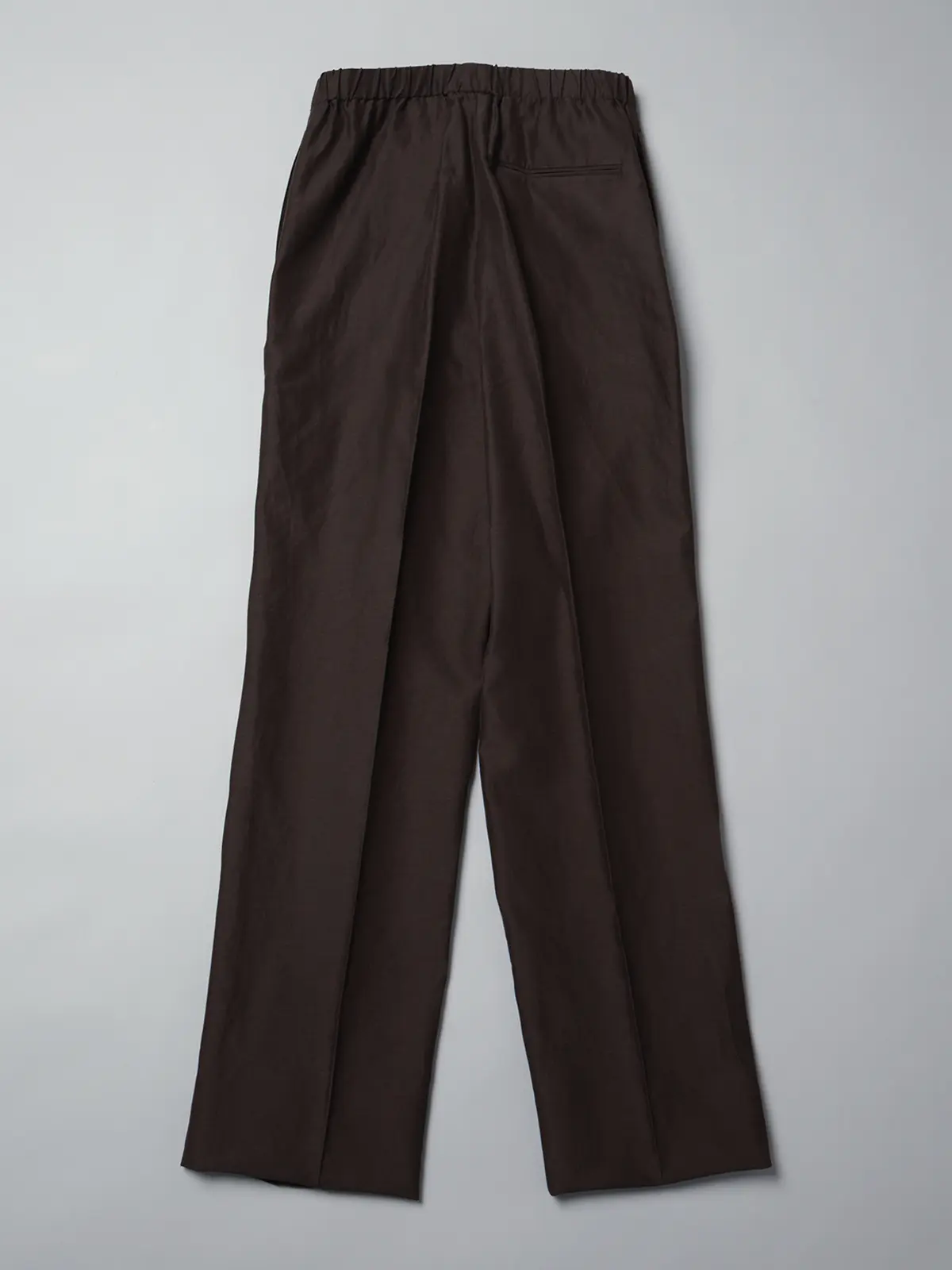 GOOVI／イージーパンツ／キュプラリネンコットングログラン／織柄 ブラウン 1