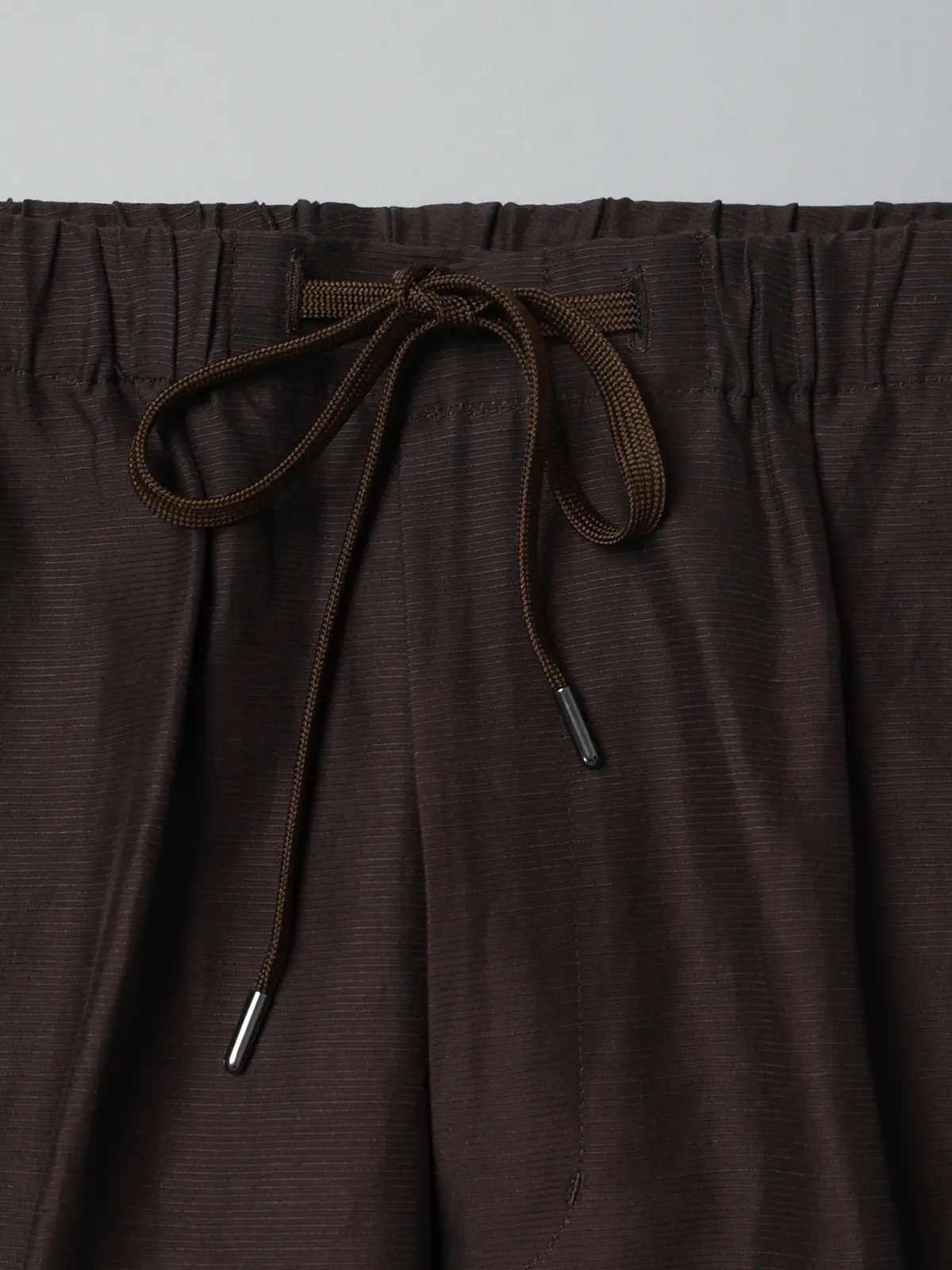 GOOVI／イージーパンツ／キュプラリネンコットングログラン／織柄 ブラウン 1