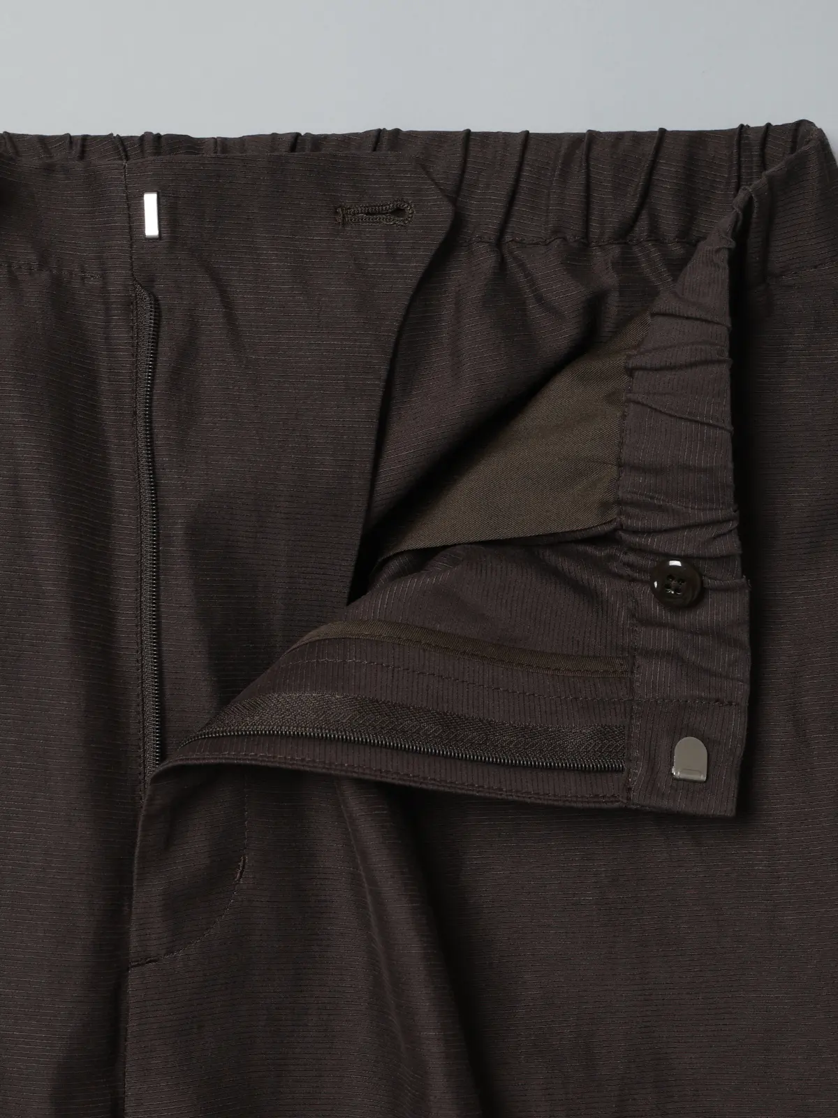 GOOVI／イージーパンツ／キュプラリネンコットングログラン／織柄 ブラウン 1