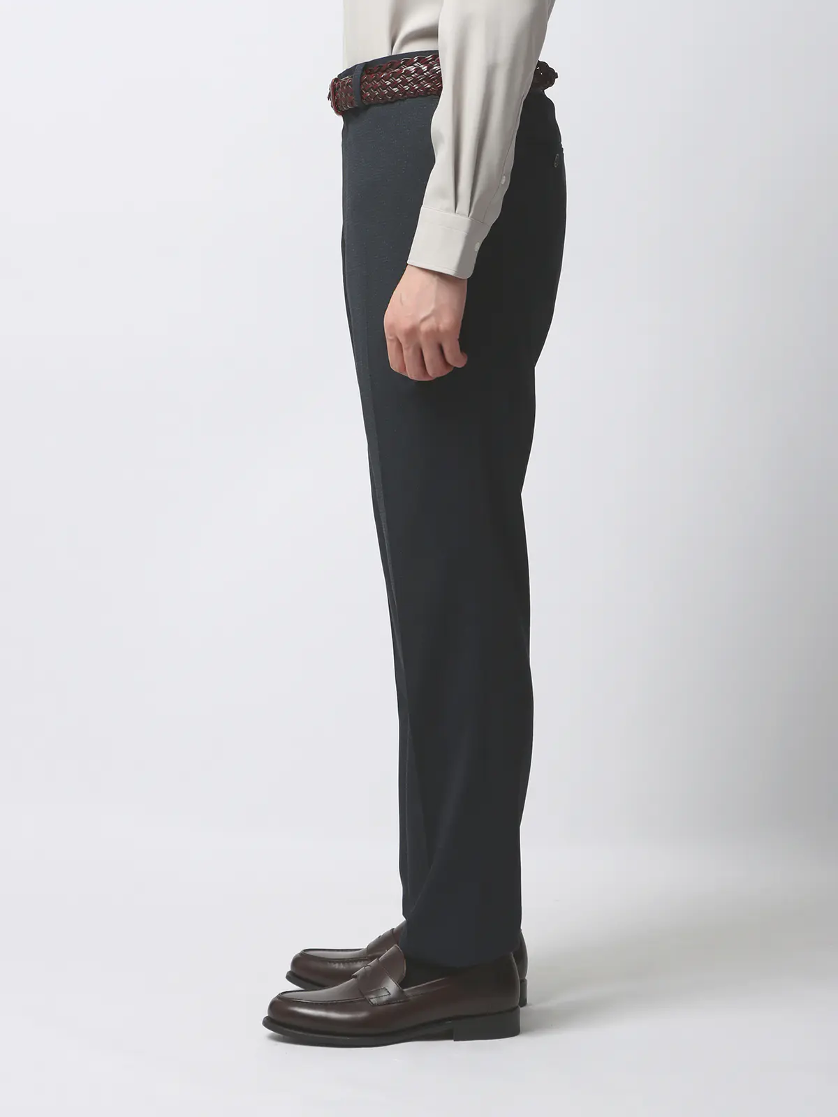 最高パンツ／テーパードパンツ／ウォッシャブル／NONIRON／ストレッチ／形態安定／RS07-S ネイビー系 S