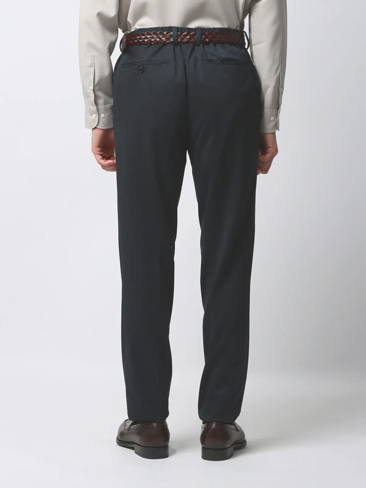 最高パンツ／テーパードパンツ／ウォッシャブル／NONIRON／ストレッチ／形態安定／RS07-S ネイビー系 S