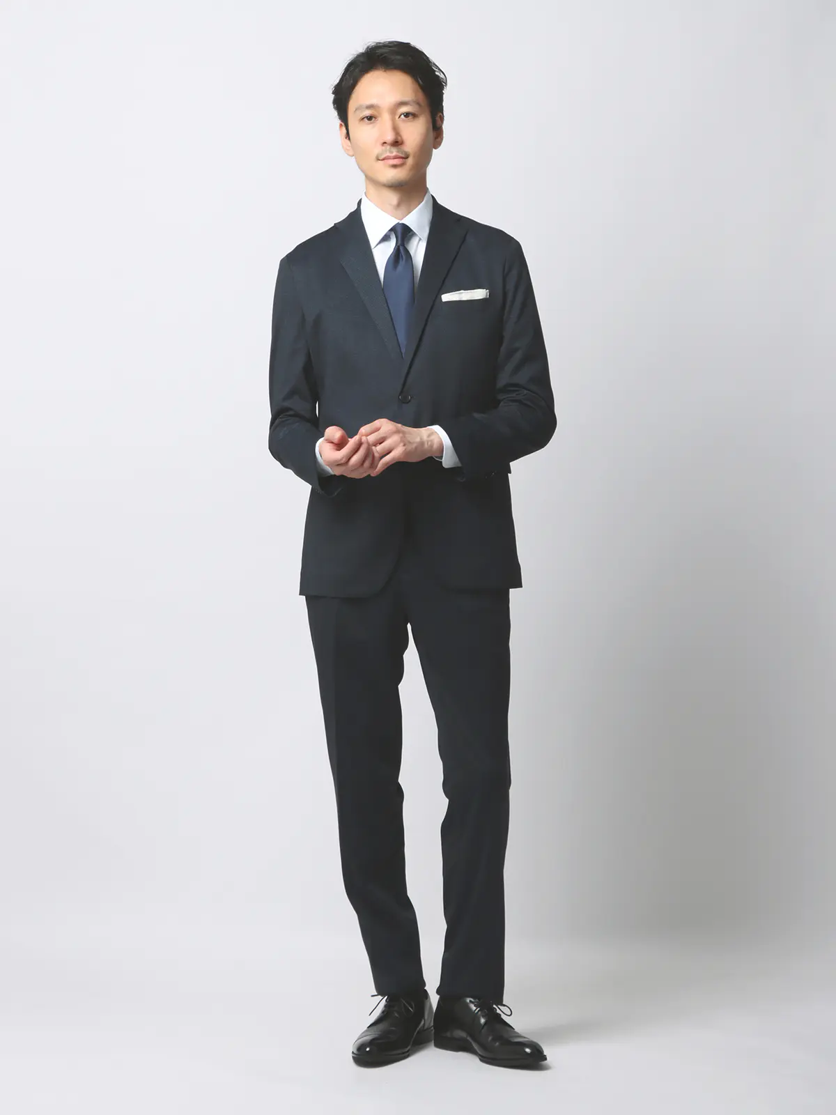 最高パンツ／テーパードパンツ／ウォッシャブル／NONIRON／ストレッチ／形態安定／RS07-S ネイビー系 S