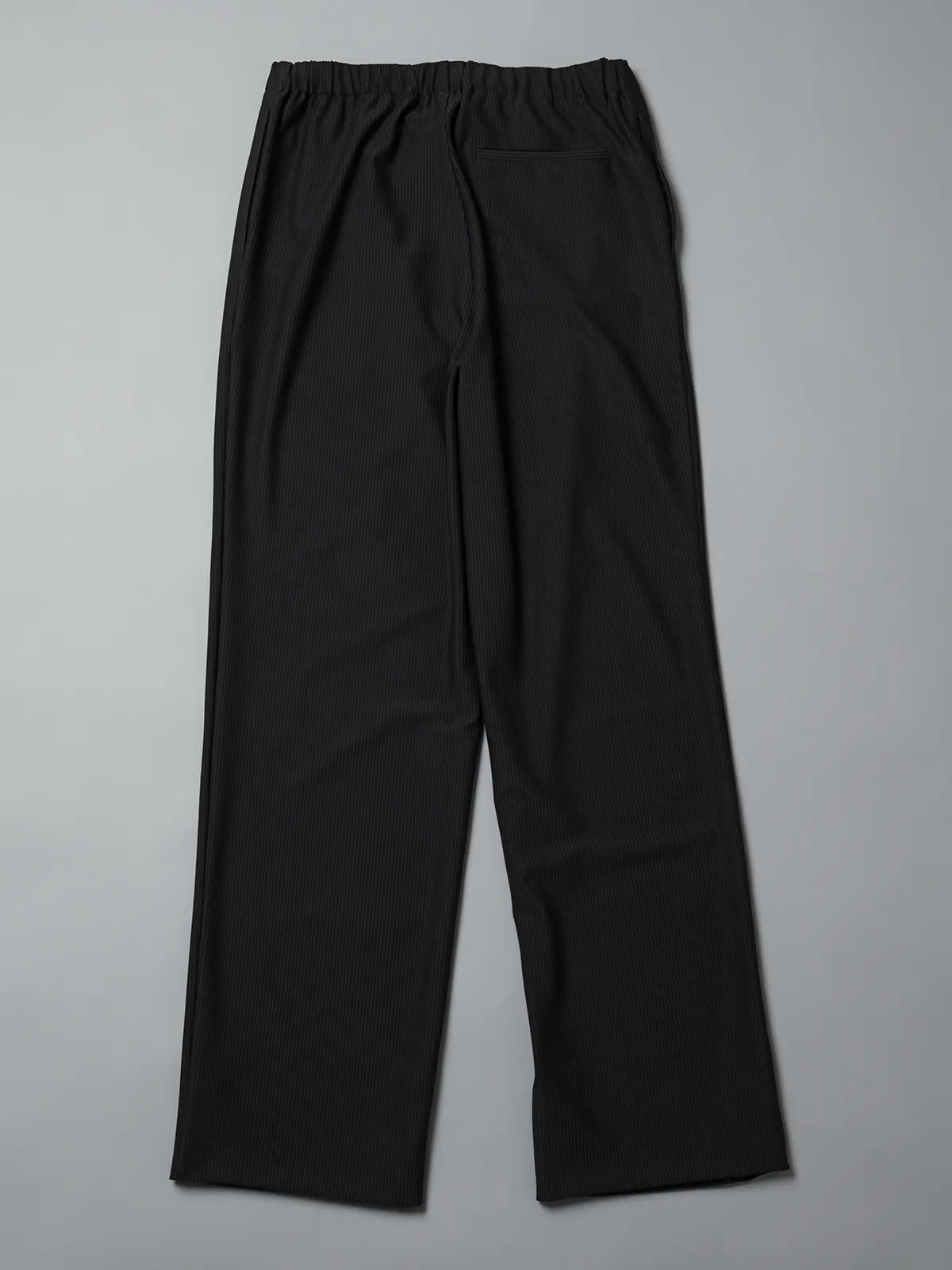 GOOVI／イージーパンツ／ウォッシャブル／ストレッチ／トリコットシアサッカー ブラック 1