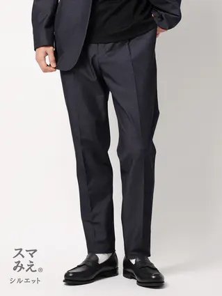 【スマみえ】ＣＲＯＳＳ　ＭＯＶＡ　デニムライク　ハイストレッチ１タック　ＳＬ１１