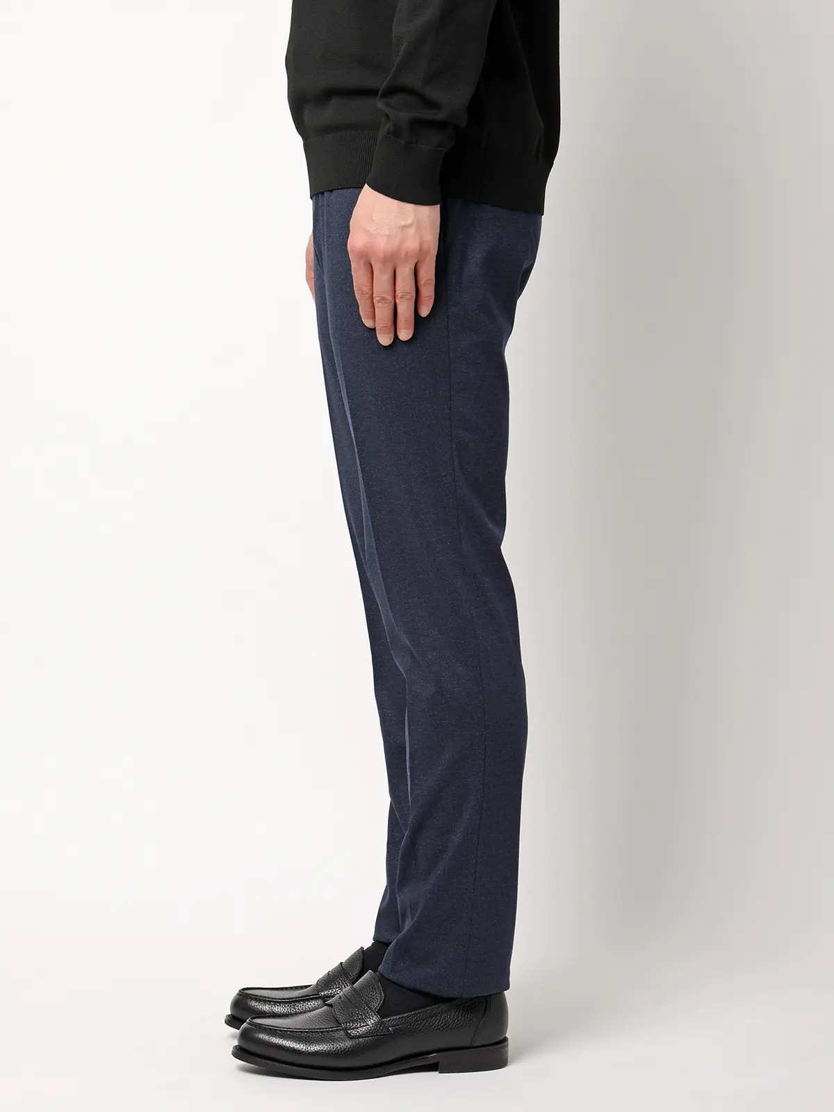 SMACTIVE/テーパードパンツ/ウォッシャブル/ストレッチ/TRジャージー/無地/SL02 ネイビー SS