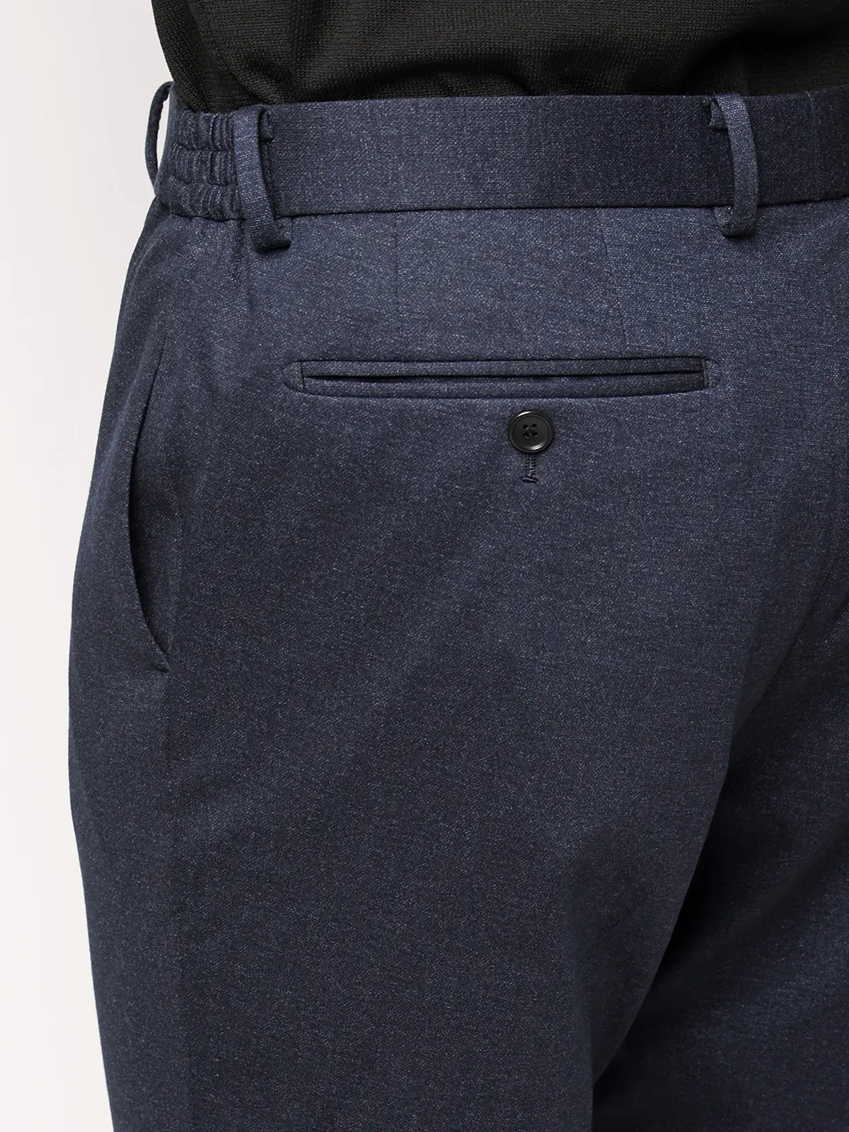 SMACTIVE/テーパードパンツ/ウォッシャブル/ストレッチ/TRジャージー/無地/SL02 ネイビー SS