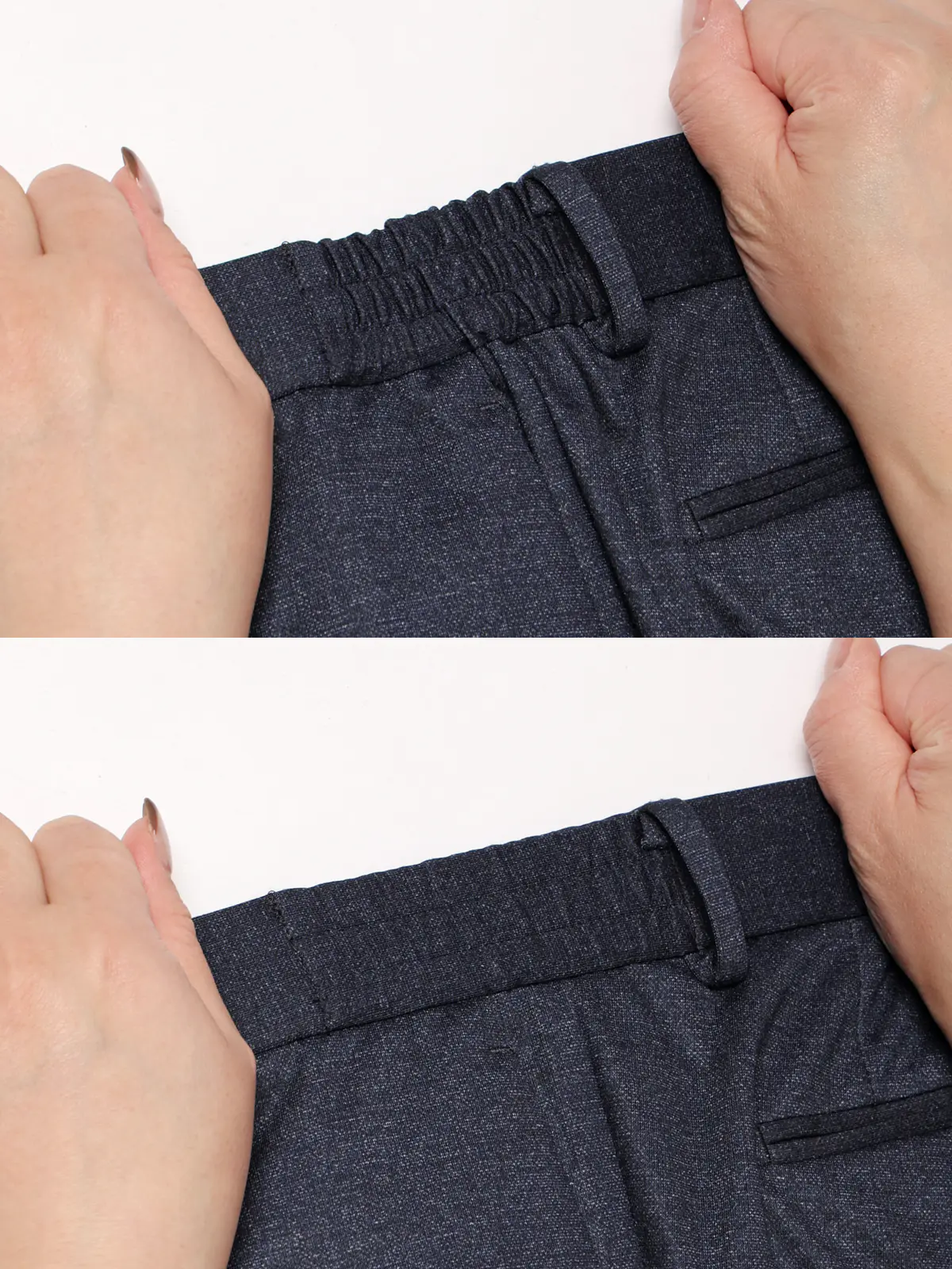 SMACTIVE/テーパードパンツ/ウォッシャブル/ストレッチ/TRジャージー/無地/SL02 ネイビー SS