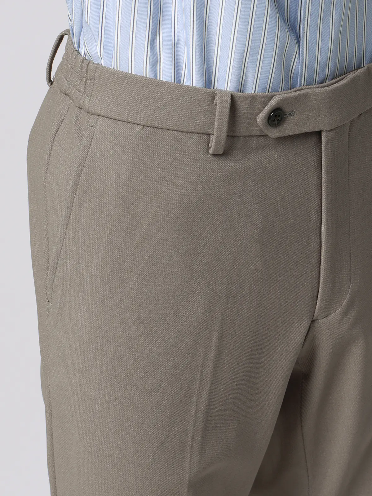 テーパードパンツ／ウォッシャブル／ストレッチ／トリコットジャージー／無地／TM02-S ベージュ S