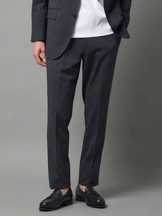 テーパードパンツ／ストレッチ／ハイツイストジャージー／グレンチェック／TM02-S