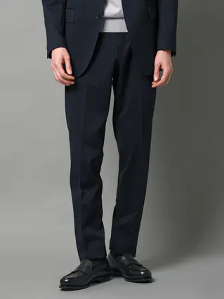 テーパードパンツ／ストレッチ／ハイツイストジャージー／グレンチェック／TM02-S