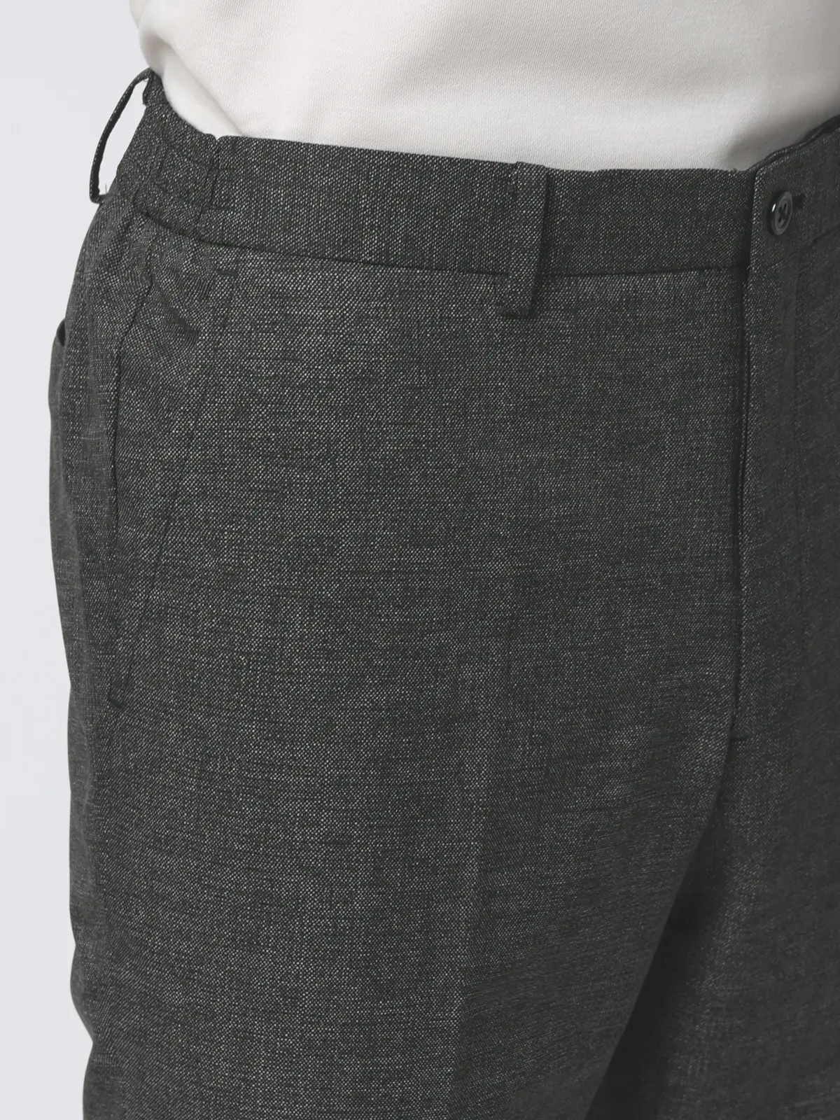 テーパードパンツ／ウォッシャブル／ストレッチ／接触冷感／COOL DOTS／織柄／TM02-S グレー S