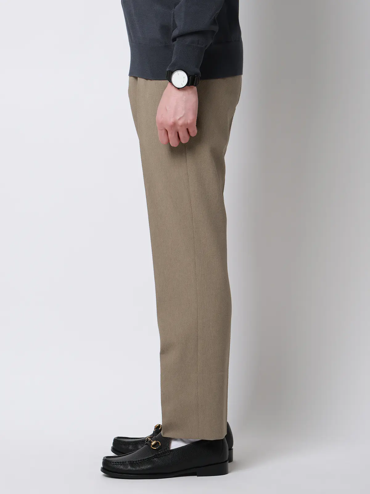 最高パンツ／テーパードパンツ／ウォッシャブル／ストレッチ／RS07／裾上げ済み ベージュ SS