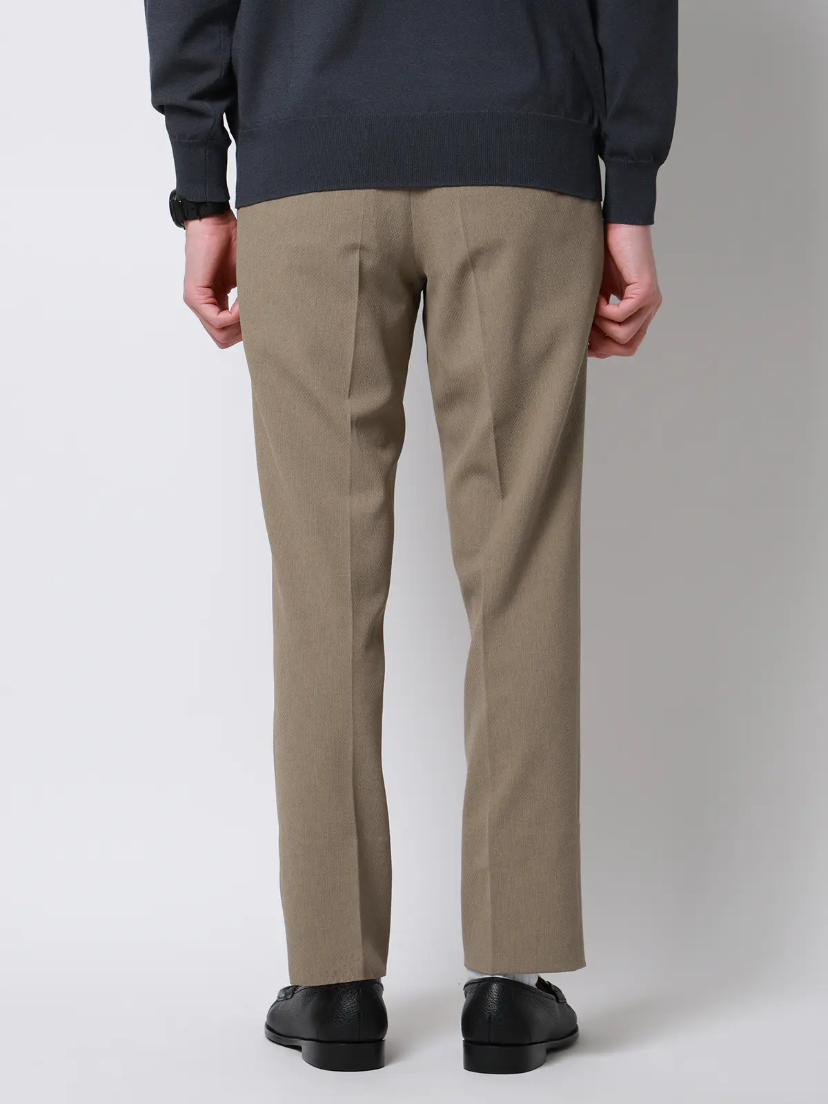 最高パンツ／テーパードパンツ／ウォッシャブル／ストレッチ／RS07／裾上げ済み ベージュ SS