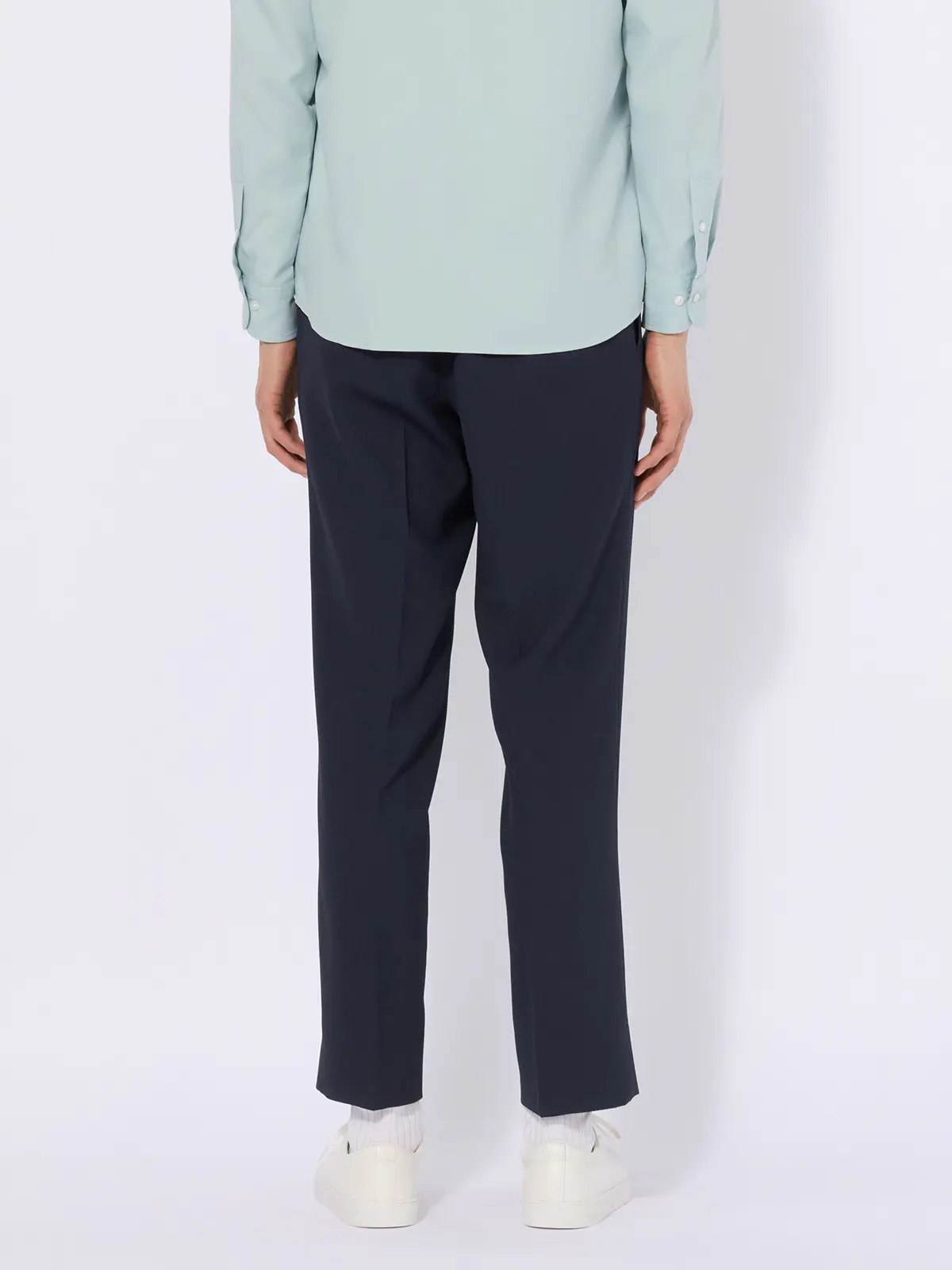 最高パンツ／テーパードパンツ／ウォッシャブル／ストレッチ／RS07／裾上げ済み ネイビー SS