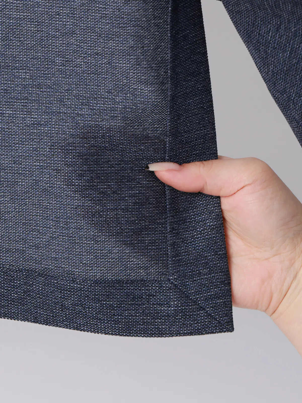 涼しい最高パンツ/テーパードパンツ/ウォッシャブル/からみ織り/織柄/RS07/裾上げ済み ブルー SS