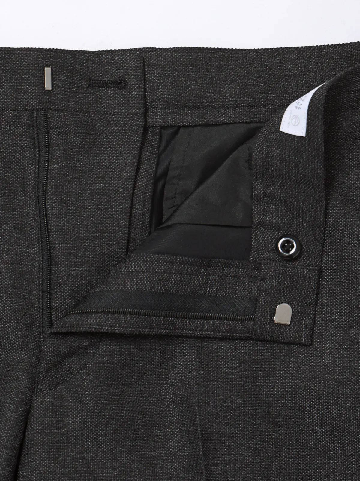 涼しい最高パンツ／テーパードパンツ／ウォッシャブル／からみ織り／織柄／RS07／裾上げ済み グレー SS