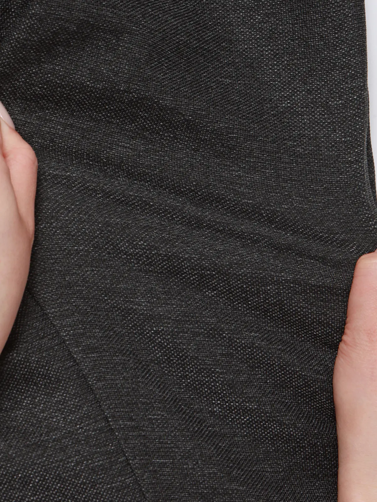 涼しい最高パンツ／テーパードパンツ／ウォッシャブル／からみ織り／織柄／RS07／裾上げ済み グレー SS