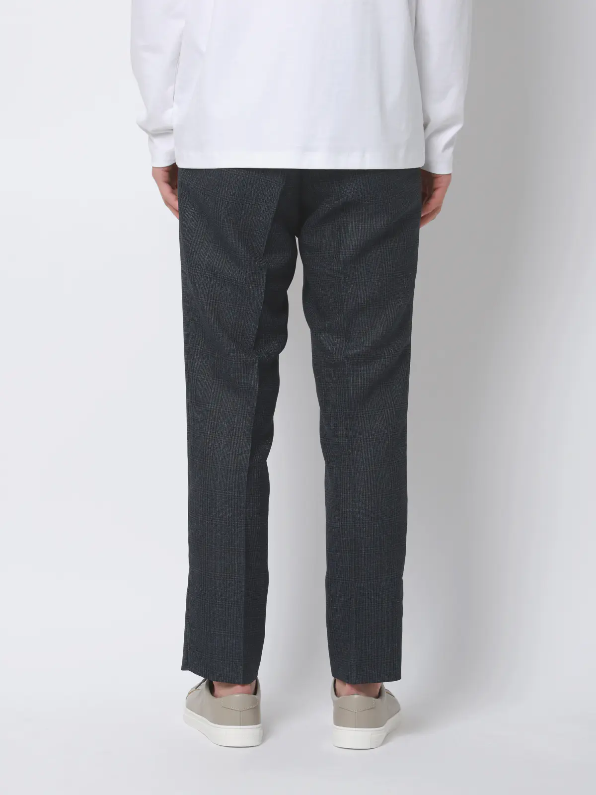 涼しい最高パンツ／テーパードパンツ／ウォッシャブル／からみ織り／RS07／裾上げ済み ネイビー SS