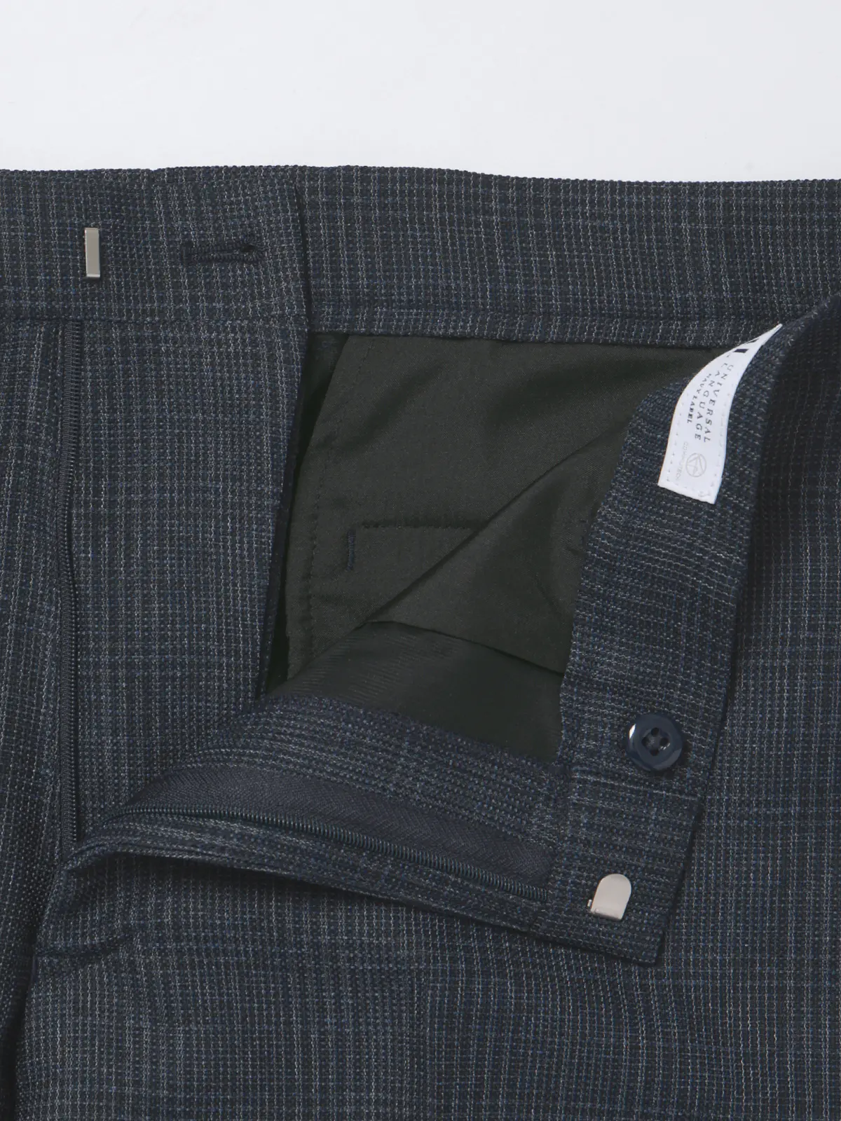 涼しい最高パンツ／テーパードパンツ／ウォッシャブル／からみ織り／RS07／裾上げ済み ネイビー SS