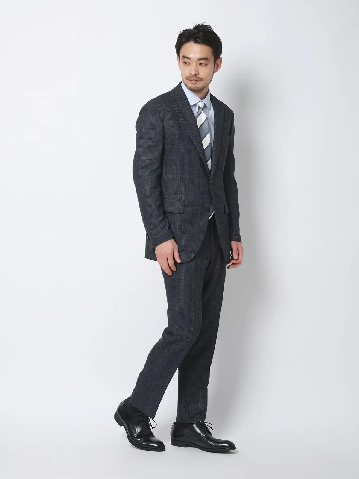 涼しい最高パンツ／テーパードパンツ／ウォッシャブル／からみ織り／RS07／裾上げ済み ネイビー SS