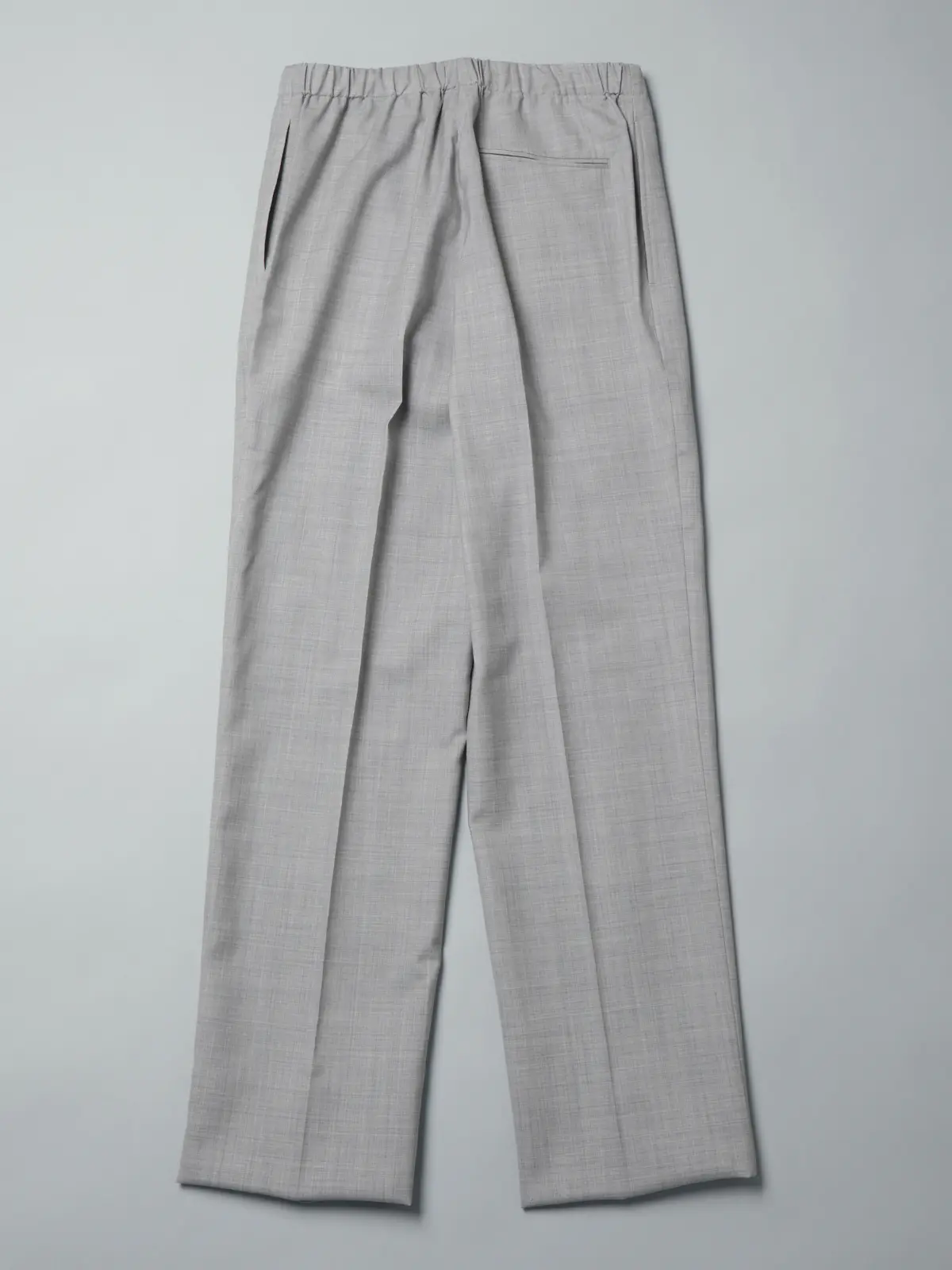 GOOVI／イージーパンツ／SUPER100’sウールトロピカル／無地 ライトグレー 1