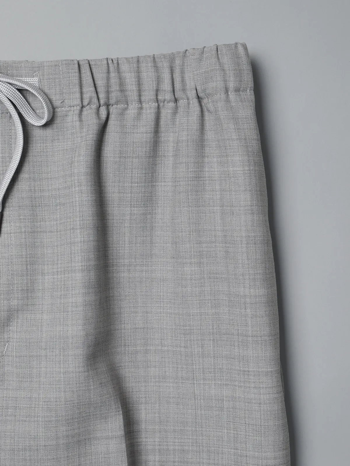 GOOVI／イージーパンツ／SUPER100’sウールトロピカル／無地 ライトグレー 1