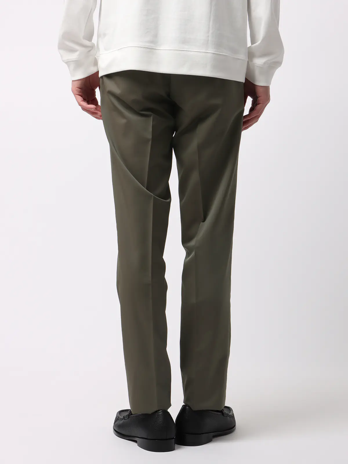 タックイージーパンツ/CANONICO/OFFLIMITS/ストレッチ/無地 カーキ S