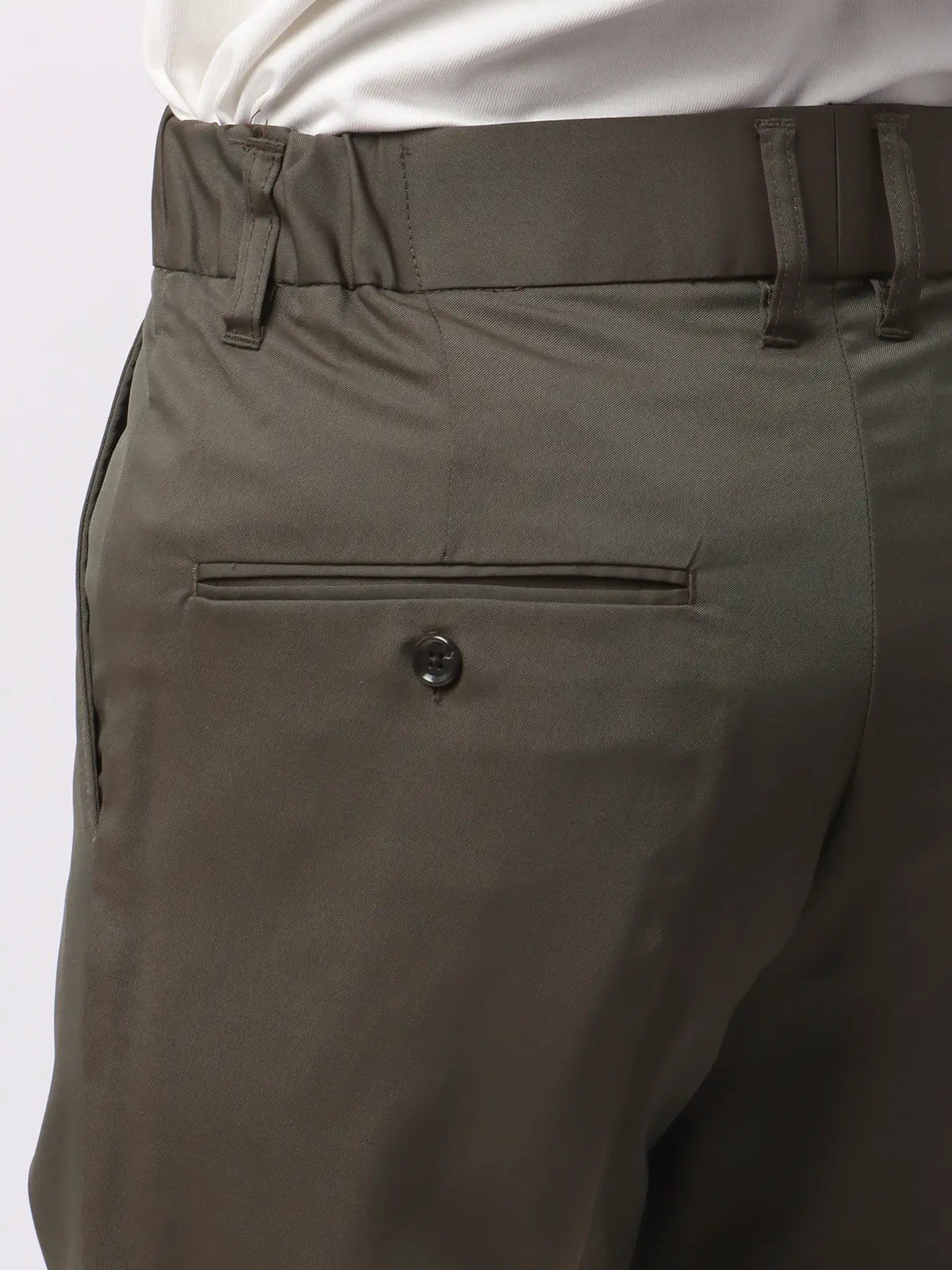 タックイージーパンツ/CANONICO/OFFLIMITS/ストレッチ/無地 カーキ S