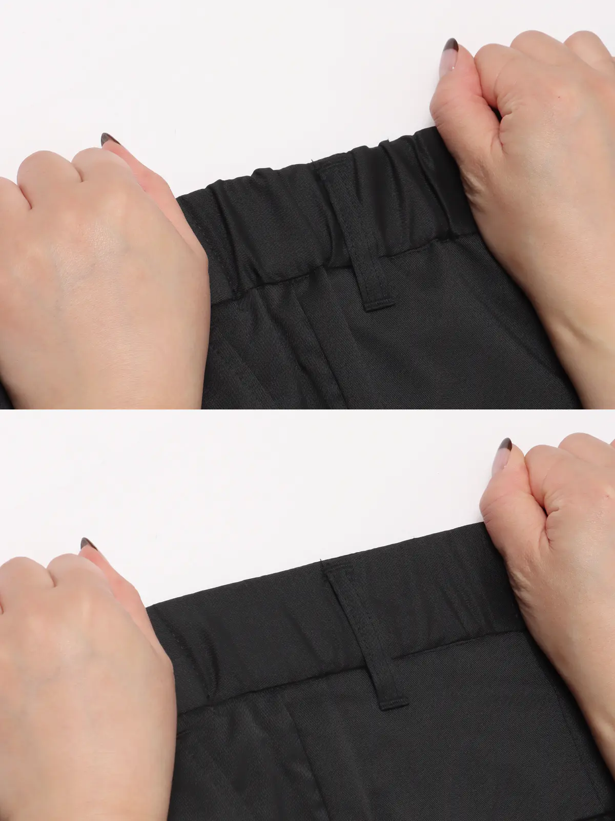 タックイージーパンツ／CANONICO／OFFLIMITS／ストレッチ／無地 ブラック S