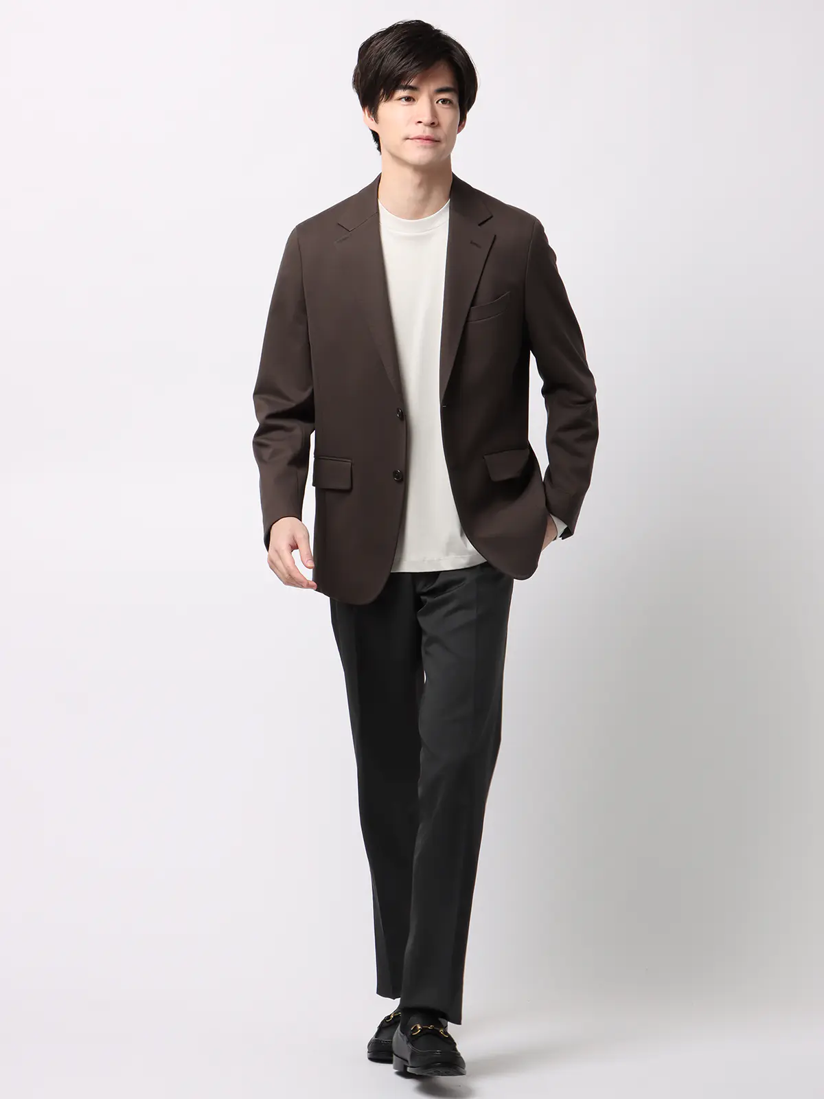 タックイージーパンツ／CANONICO／OFFLIMITS／ストレッチ／無地 ブラック S