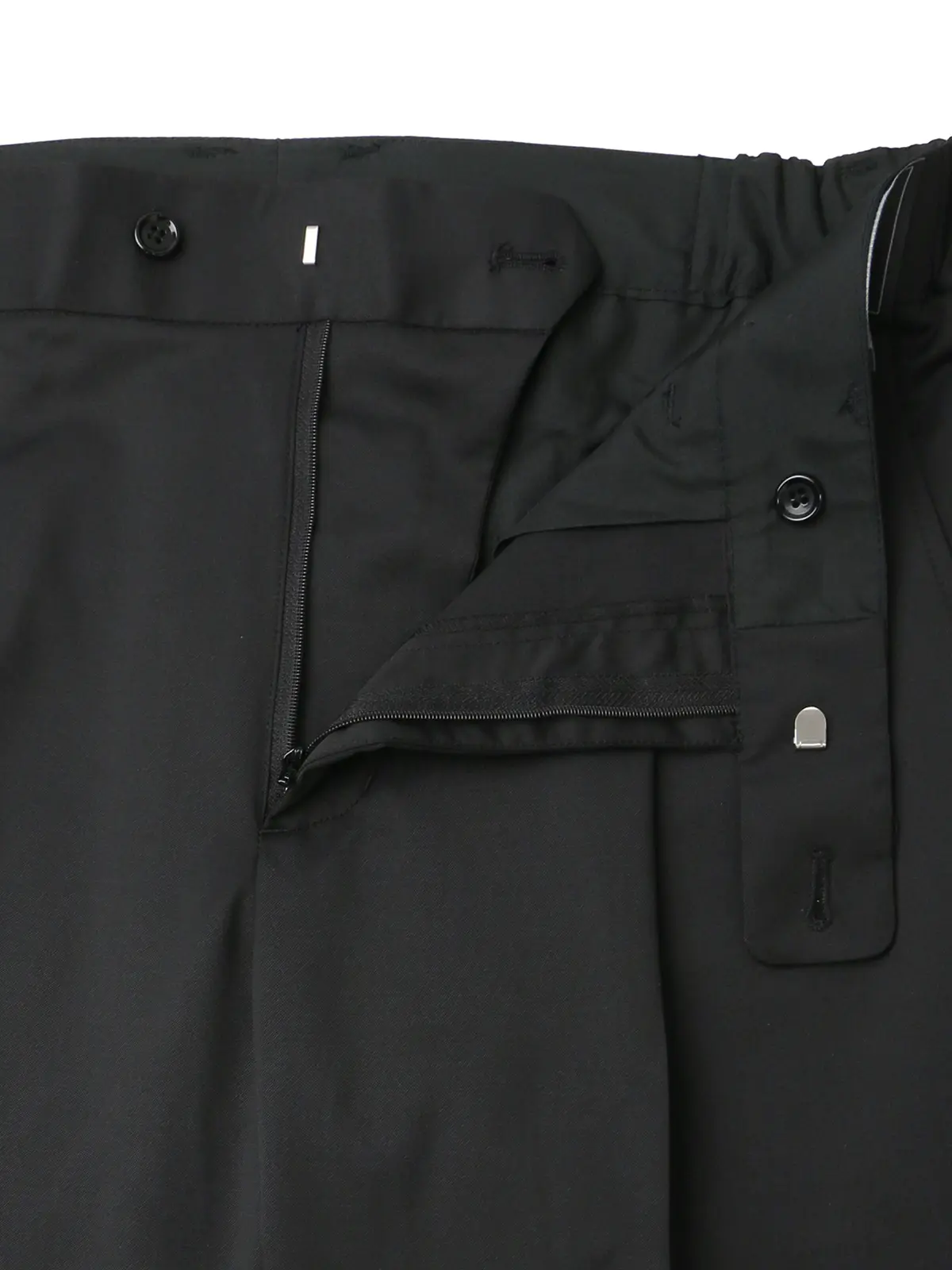 タックイージーパンツ／CANONICO／OFFLIMITS／ストレッチ／無地 ブラック S