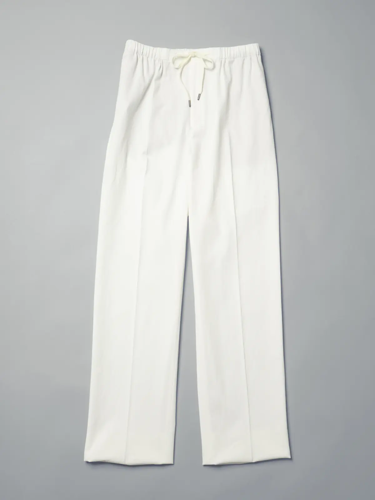 GOOVI／イージーパンツ／リヨセルコットンチノクロス／無地 ホワイト 1