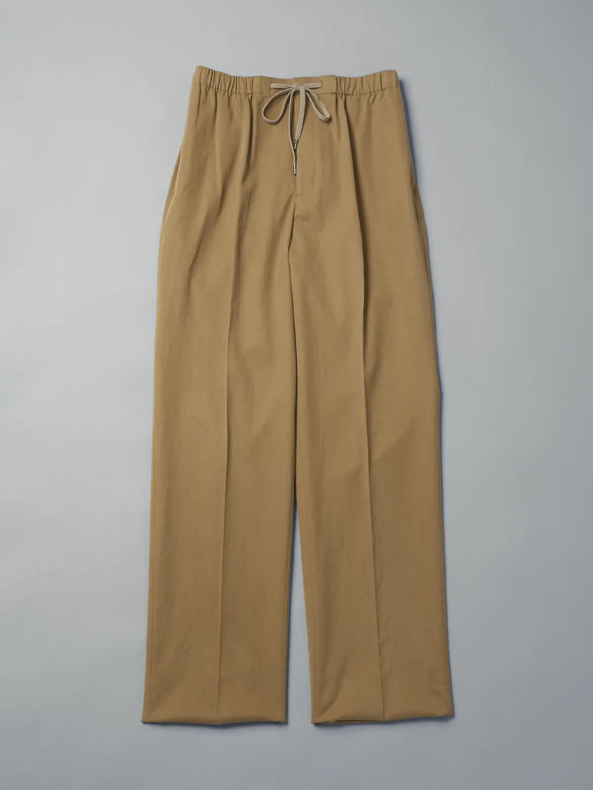 GOOVI／イージーパンツ／リヨセルコットンチノクロス／無地 ベージュ 1