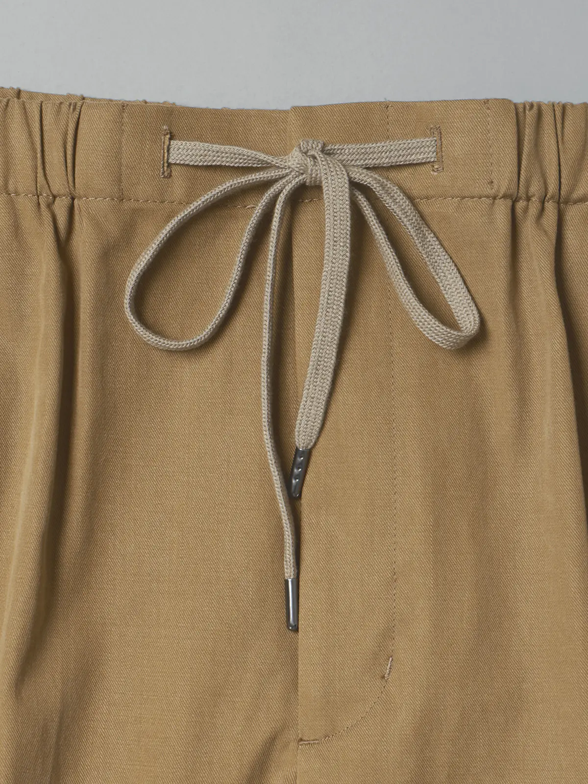 GOOVI／イージーパンツ／リヨセルコットンチノクロス／無地 ベージュ 1