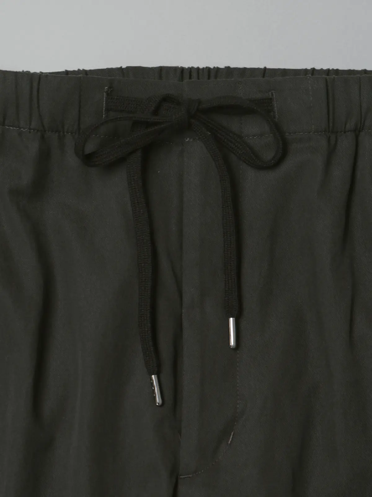 GOOVI／イージーパンツ／リヨセルコットンチノクロス／無地 ブラック 1