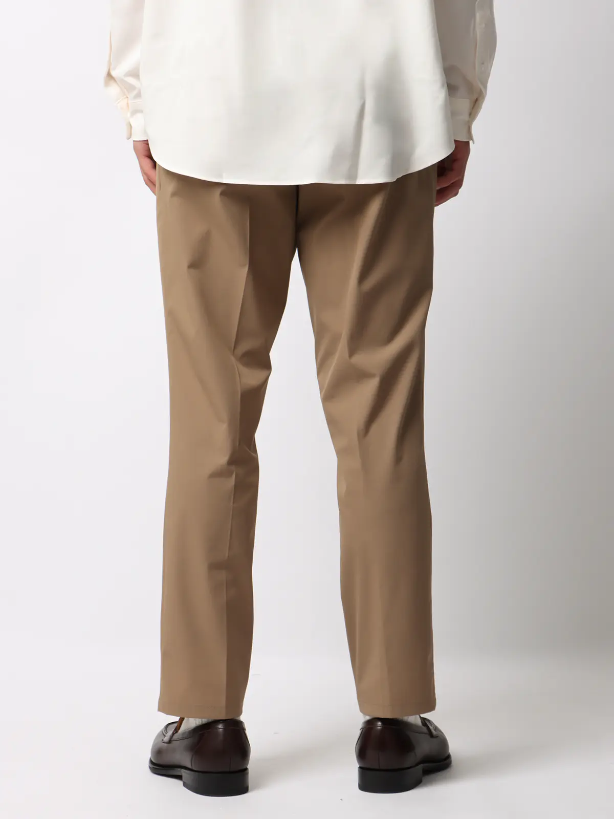 みんなのパンツ／イージーテーパードパンツ／ウォッシャブル／ストレッチ／裾上げ済み ベージュ S