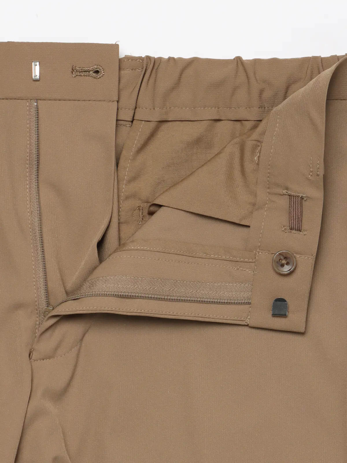 みんなのパンツ／イージーテーパードパンツ／ウォッシャブル／ストレッチ／裾上げ済み ベージュ S