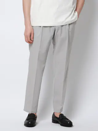 FLAT／春夏／タックテーパードパンツ