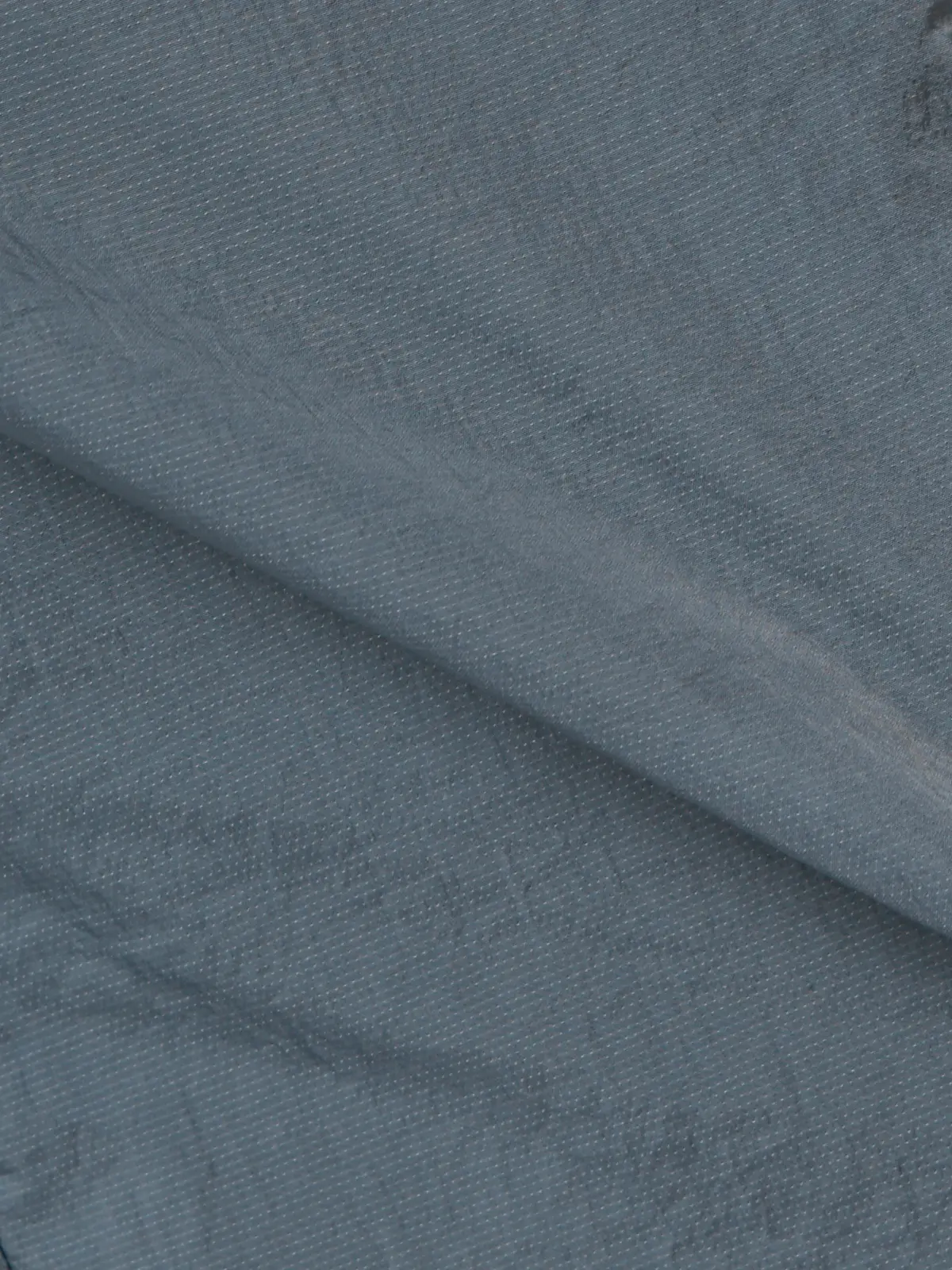 FLAT/イージーパンツ/ウォッシャブル/UVカット/軽量/ナイロンワッシャー/無地/裾上げ済み ブルー M