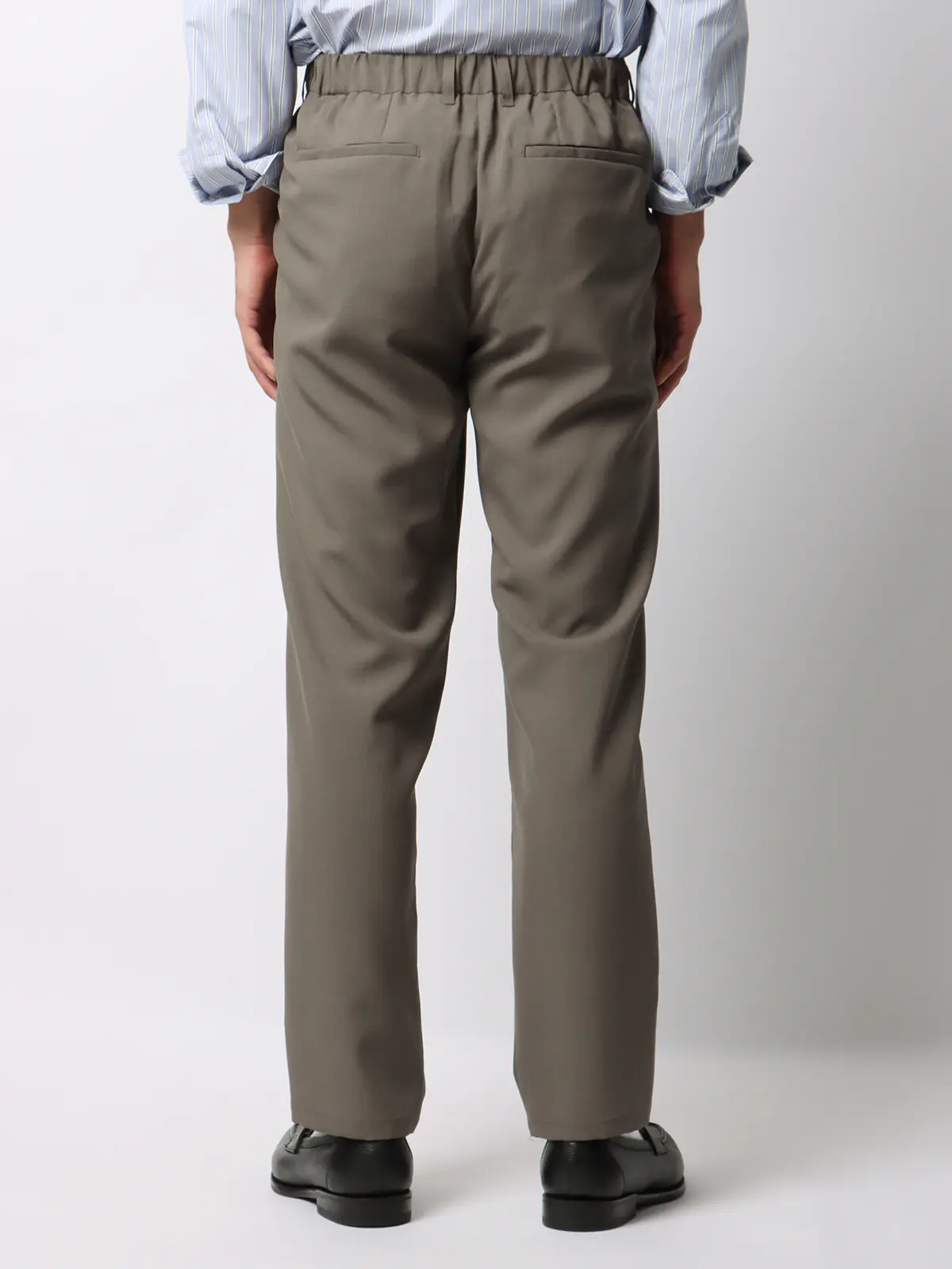 オフィパック/タックテーパードパンツ/ストレッチ/吸水速乾/ウールライクトロピカル/裾上げ済み ベージュ S