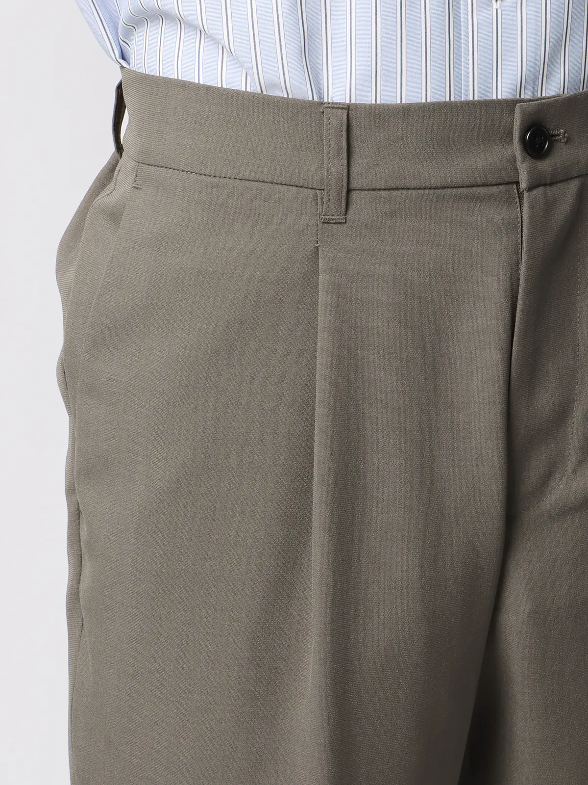 オフィパック/タックテーパードパンツ/ストレッチ/吸水速乾/ウールライクトロピカル/裾上げ済み ベージュ S