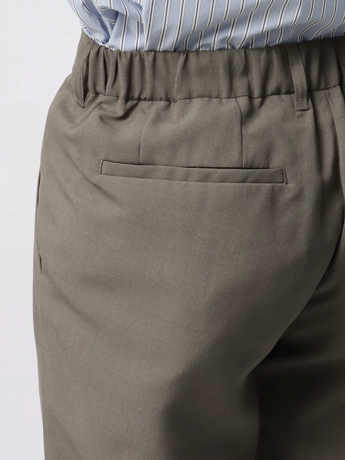 オフィパック/タックテーパードパンツ/ストレッチ/吸水速乾/ウールライクトロピカル/裾上げ済み ベージュ S