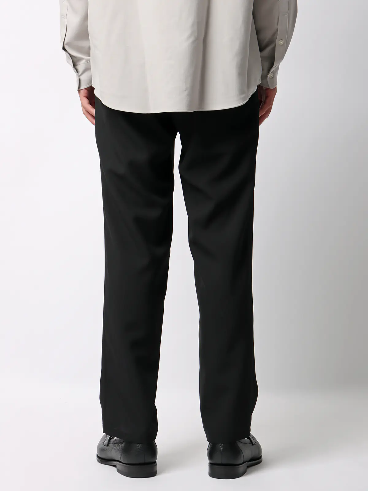 オフィパック/タックテーパードパンツ/ストレッチ/吸水速乾/ウールライクトロピカル/裾上げ済み ブラック S