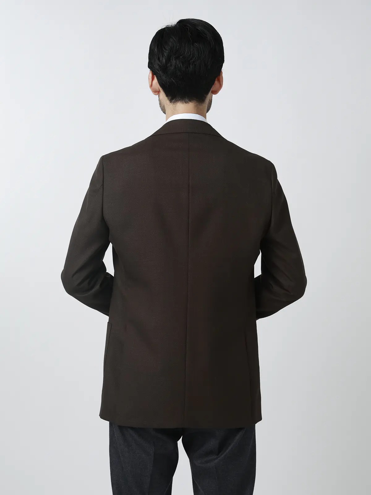 ジャケット/CANONICO/ウールメッシュ/織柄/TR27 ブラウン 体型(DROP):普通 6DROP(A体),身長:160cm
